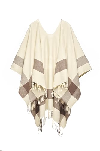 Image of Women's Shawl Wrap Poncho Ruana Cape Cardigan Sweater Open Front for Fall Winter Spring