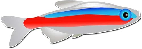 Miniatura 1 de Cardinal Tetra Aquarium Fish - Calcomanía de vinilo para interiores y exteriores, 10 pulgadas, a todo color