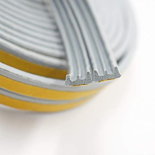 Self-Adhesive Foam Door Weather Stripping EPDM Soundproof Door Seal Strip Window Anti-Collision Soundproofing Weatherstripping Gap Weatherstrip,Size:0.354