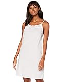  Iris & Lilly Damen Ärmelloses Nachthemd aus Baumwolle, Weiß (Weiß), M, Label: M