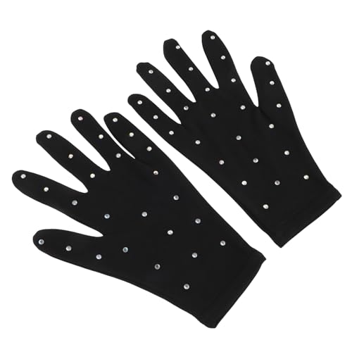 Guantes de patinaje artístico contra el frío de invierno negros antideslizantes L