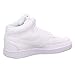 Nike Women's Court Vision Mid Sneaker, White/White-White, 8 Regular US