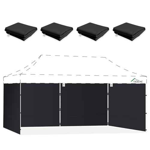 ACEPIC 10x20ft Canopy Sidewalls Only, Black (4PCS, Frame Not...