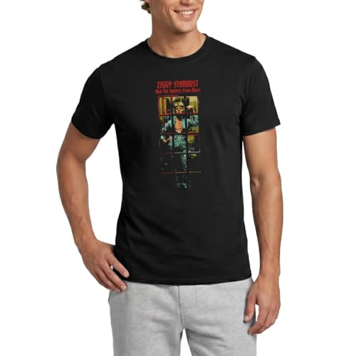 Image of David Bowie Ziggy Stardust and The Spiders from Mars Men's T-Shirt Black