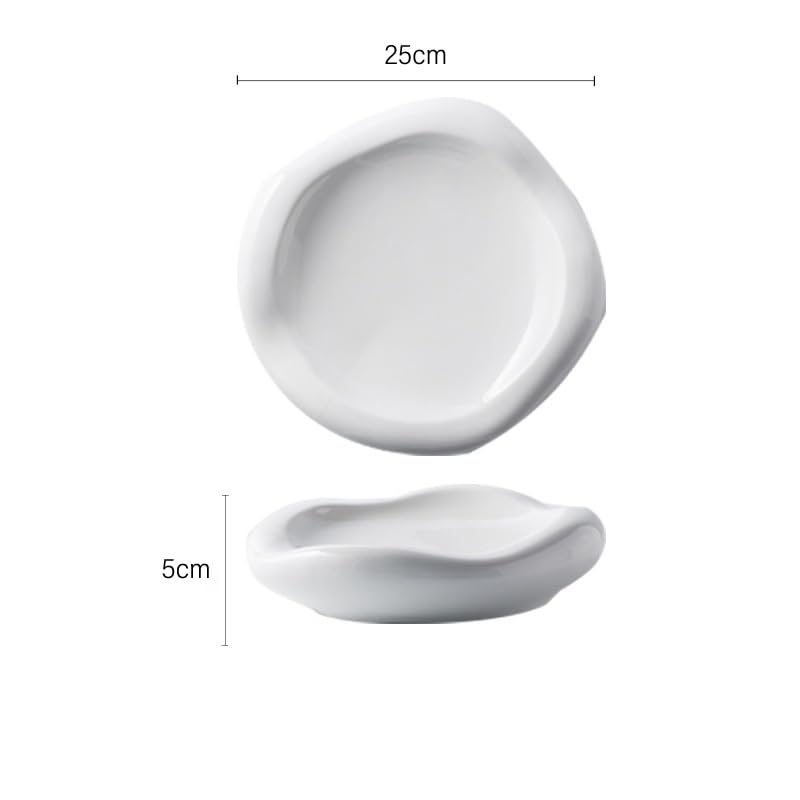 Talerz obiadowy talerze kreatywne zachodnie hotel ceramiczne naczynie restauracja specjalny kształt biała chmura artystyczna koncepcja deser ciasto czysta zastawa stołowa talerz obiadowy do układania
