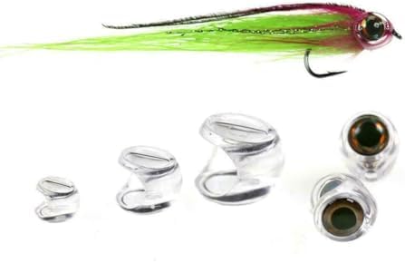 Cuoyuqie 30pcs Fly Tying Fish Skull Head Flies with Eyes Fly Fishing Making Bait Lure Nice,10 Masks and 20 Eyes (8mm)
