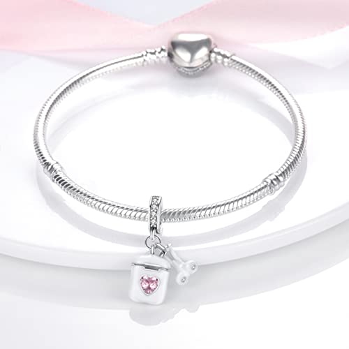 MULA 925 Sterling Silver Charms for Bracelets and Necklaces Family Letters Dangle Pendants Airplane Travel Beads Family Tree Jewelry Charms for Women