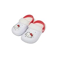 Hello Kitty Girls Clogs – Kids Fur Lined Slippers with Back Strap – Comfortable Indoor Shoes or Outdoor Footwear for Children