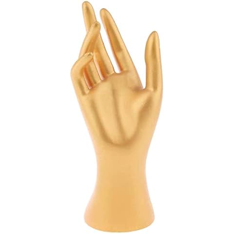Jewelry Display Holder Female Mannequin Hand Jewelry Bracelet Ring Gloves Display Organizer Stand Jewelry Organizers Show Case - Gold Cover