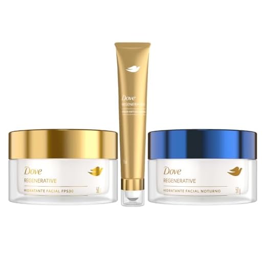Kit Dove Regenerative Hidratante Diurno FPS 30 50g + Hidratante Noturno 50g + Sérum Antiolheiras 15ml (3 Produtos)