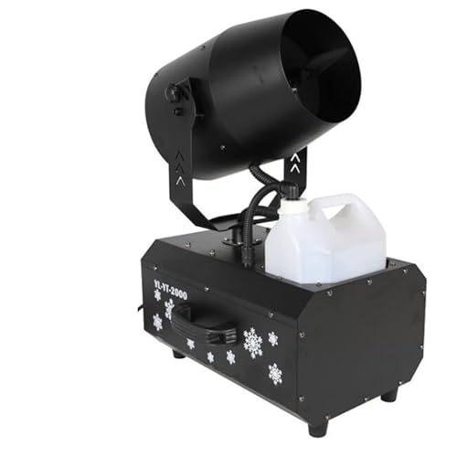 Máquina de nieve artificial de 2000 W para fiestas, máquinas de nieve navideña, fabricador de nieve navideña de 5 L con control remoto, alcance de pulverización de 3-5 m, para efectos escénicos, exterior e interior, fiestas DJ miniatura 1