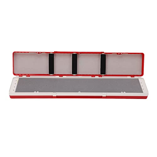 Caja de flotadores de pesca multifuncional 3 en 1 de 3 capas, caja portátil para el almacenamiento de sedales de pesca con 16 carretes y compartimento para herramientas, estuche (Roja)