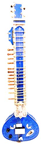Sitar électrique indien fait main Shri Ravi Shankar en bois de tonneau avec cordes et mizrab - Les Beatles, Paul McCartney, John Lennon, RIngo Starr, George Harrison Sitar électrique indien fait main Shri Ravi Shankar en bois de tonneau avec cordes et mizrab