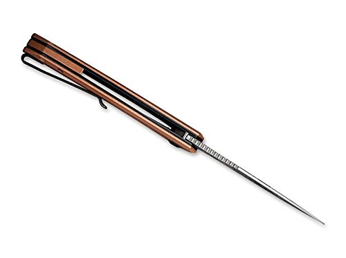 WE Knife Unisex – scyzoryk Baklash Damascus Copper dla dorosłych, brązowy, 20,6 cm