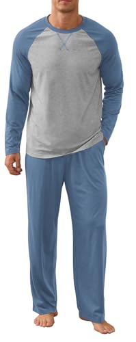 NITAGUT Men's Pajama Set Long Sleeve Sleepwear 2 Piece...