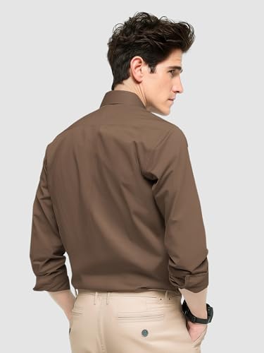 Image of Beyoung Cotton Plain Regular Fit Shirt for Men | Full Sleeve | Formal Shirt | Classic Collar Cotton