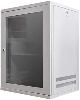 LMS Data 15U Deep Data Cabinet, Wall Mounted, 19-Inch Rackmount (W550m x D450mm) - Front/Rear Profiles, Multi-functional Wall Enclosures Cabinet for SMA Applications, Mount Rack, IT Data Network Equipment with Cable Management & Lock.