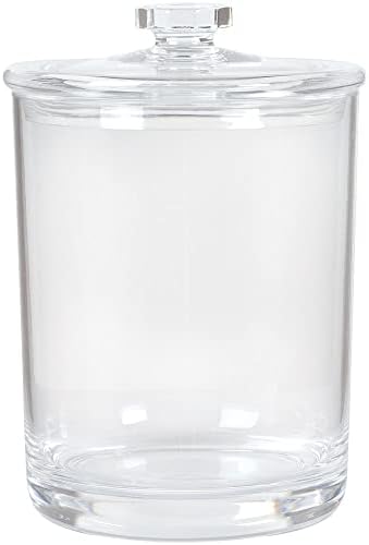 ForPro Professional Collection Acrylic Apothecary Jar with Lid, 60 Oz Storage Container for Bathroom, Kitchen and Office, 7.75