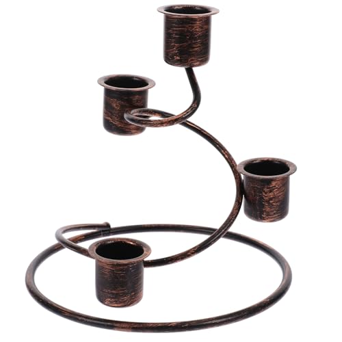 PRETYZOOM Advent Candle Stand Christmas Decorative Candle Holder Vintage Style Home Accessory