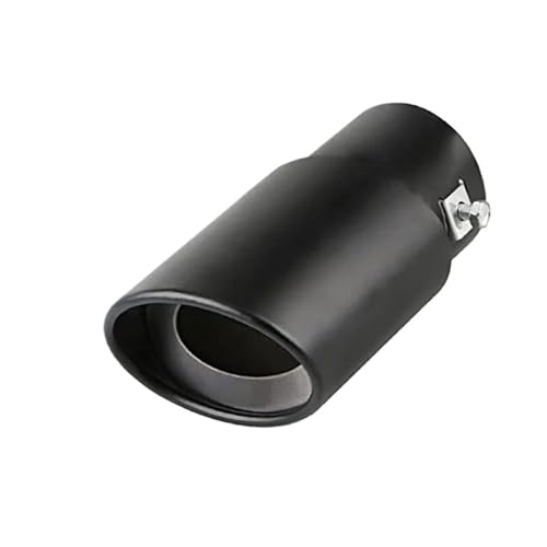Embout échappement universel rond en acier inoxydable noir et titane pour voiture