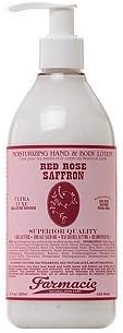 Hand & Body Lotion Red Rose Saffron 12 Oz by Farmacie by Farmacie