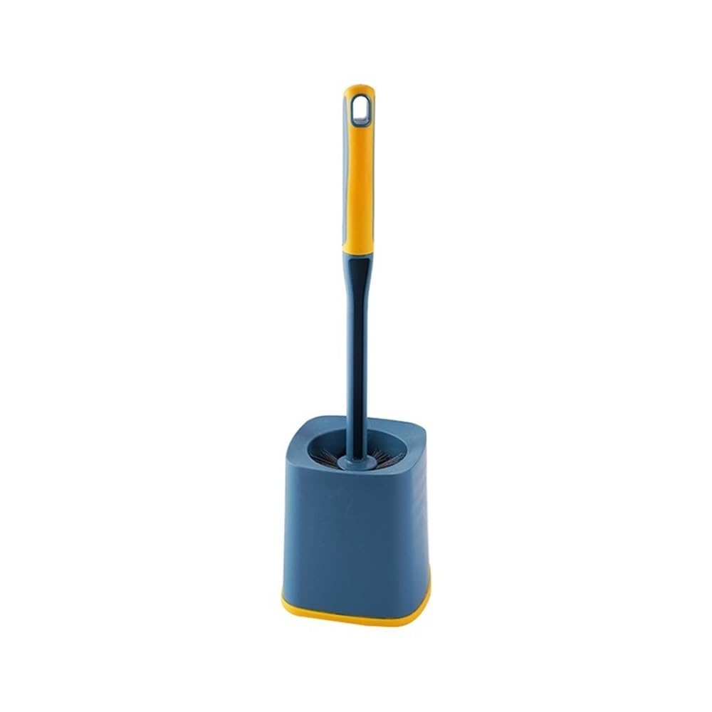 Scrubber Toolet Household Toilet Brush Bathroom Punch-free Long Handle Cleaning Set Square Bathroom Deep Clean(Blue)