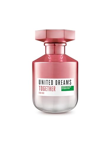 Benetton - Dreams Together, Eau de Toilette para Mujer, Fragancia fresca, casual y femenina, Notas florales y frutales, Optimo para uso diario, 80 ml