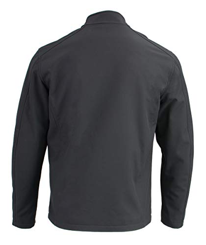 Image of Shenzhen Powercom Electronics Co.,Ltd. Nexgen Heat MPM111762SET Men's Black Zipper Heated Soft Shell Jacket with Front & Back Heating Elements (Battery Pack Included) - 2X-Large