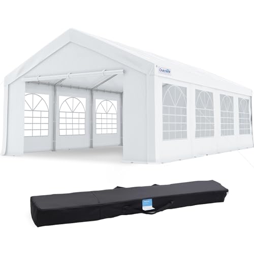 Quictent 10x30 Party Tent Heavy Duty Outdoor Canopy Tent Carport Wedding Event Shelter BBQ Wedding Tents for Parties with Storage Bags(Church)