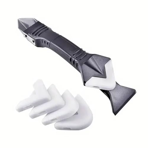 Domine House Kit raschietto in silicone 3 in 1, sigillante professionale per bagno, cucina, pavimento, stucco, finestre, docce, piastrelle
