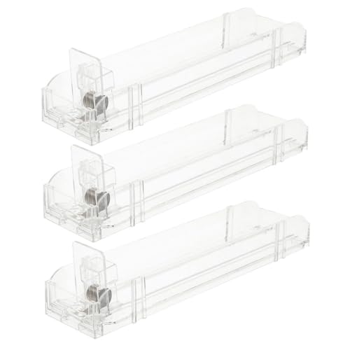 DEARMAMY 3 Piezas Empujador Automático De Escaparate De De Plástico Exhibidor De Automático Transparent El Plastico