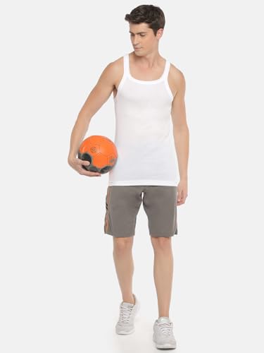 Image of Macroman M-Series Rocker Sports Vest for Men in 100% Combed Cotton with Square Neckline & Contoured Armholes