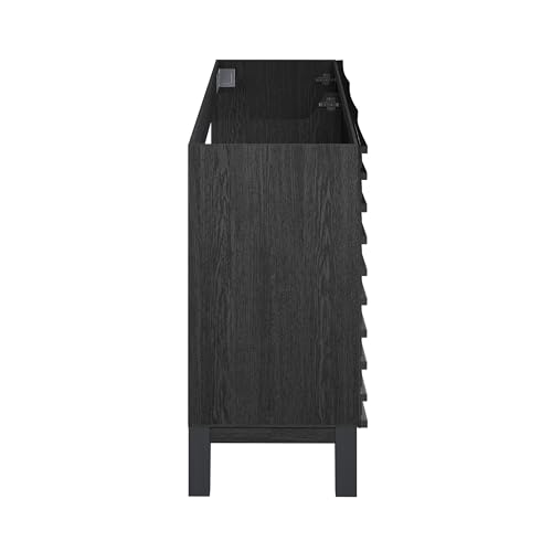 Image of Swiss Madison Cascade 48 inch Bathroom Vanity in Black - Cabinet