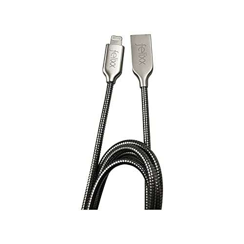 Câble de téléphone portable USB-A Lightning gris de 1m pour smartphone Apple