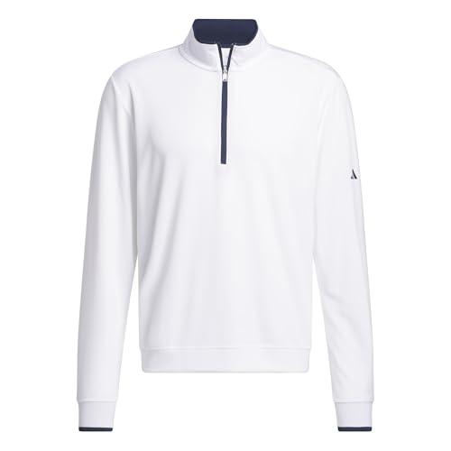 Vestibilità regolare adidas Homme Lightweight Half-Zip Top, White, L