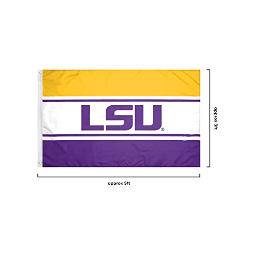 Drapeau LSU Tigers double face lisible des deux côtés pour mât extérieur NCAA - 5