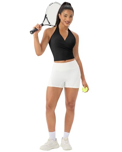 Workout Crop Tank Tops for Womens V-Neck Sleeveless Shirts Halter Longline Backless Underwear for Casual Sports Fitness Yoga4