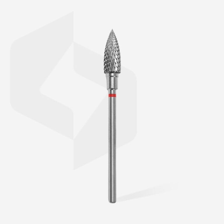STALEKS PRO Tungsten Carbide Nail Drill Bit 5x13.5mm Corn Shape (Fine Grit), Silver, Grano Fino - Image 3
