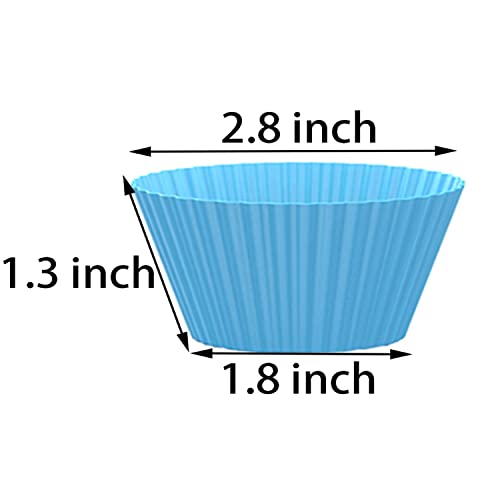 Hulless 20 Pcs Silicone Baking Cups Reusable Cupcake Liner, Food Grade Safe Bpa Free Non Stick Muffin Liners For Baking Cupcake Mold, 4 Shape Multicolor #TOP1