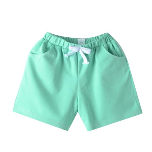Girls Running Athletic Short Elastic Waist Solid Color Lightweight Shorts Boys Comfortable Summer Casual (K, 7-8 Years)