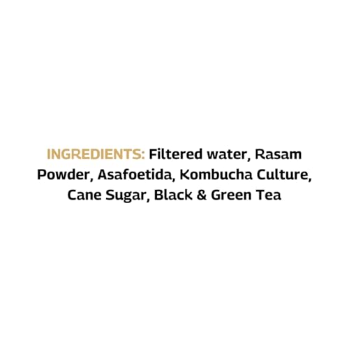 Image of SBOOCH - Rasam - Sparkling Kombucha 275ml Pack of 6 Rasam Flavour | Naturally Fermented Tea Drink | Low Sugar, Vegan, Non-Alcoholic | Clean, Gut-Friendly, Antioxidant-Rich Refreshing Beverage