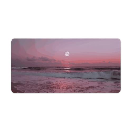 Tapis de souris grand format antidérapante motif lune violette