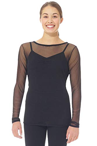 Mondor 6822 Supplex & Supple Mesh Top (Black, 8-10)