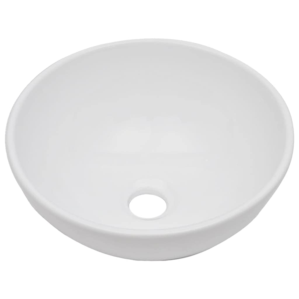 2-TLG Badmöbel Set Eiche Braun 60x40x16 cm Wandregal mit Keramik-Aufsatzwaschbecken Modernes Design Robust & Langlebig für Badezimmer Gäste-WC und Wellnessbereich