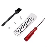 Aluminium SSD Staubabdeckung für PS5 Slim/Pro, M.2 2280 Erweiterungssteckplatz Abdeckung mit PVC Filter, Verbesserte Wärmeableitung und Luftzirkulation, Schutz vor für Konsole(Silver)