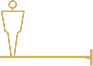Side Hung Metal WC Door Sign, 20.7x32cm Male and Female Toilet Sign Hotel Bathroom Signage Restroom Signage Public Bathroom Logo Guide Sign (Color : Gold, Size : Man)