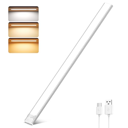 Lampe Placard, 30000K/4000K/6500K Dimmable Eclairage LED Rechargeable USB Interieur Placard Sans Fil, Magnétique Lampe Led Detecteur Mouvement, Lumière Led...