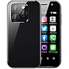 XS14Pro Mini 4G Smartphone 3.0 Inch Quad Core Dual Sim Ultra Thin Unlocked Card Mobile Phone WiFi Bluetooth Hotspot Student Pocket Cellphone Global Version RAM 2GBROM 16GB, Black