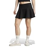 adidas Women's Seasonal Essentials 3-Stripes French Terry Skirt, Black/Black, Medium