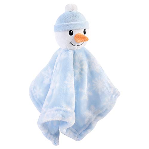 Image of Hudson Baby Unisex Baby Animal Face Security Blanket, Snowman, One Size